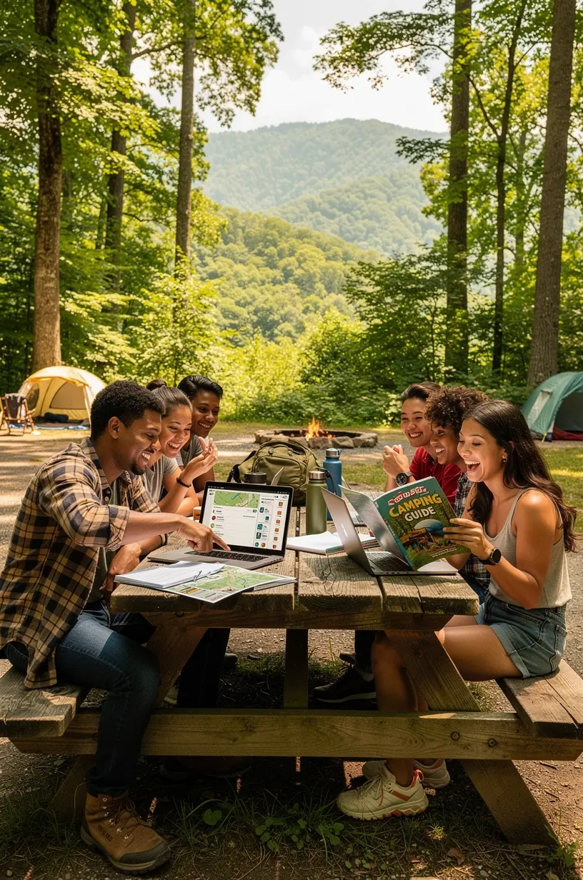 Budget traveler checking map and smartphone for low-cost accommodation options in a US city.